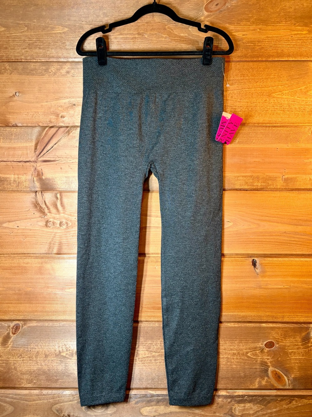 Women's Gray High-Waist Stretch Cropped Leggings Size Medium 💕🌸